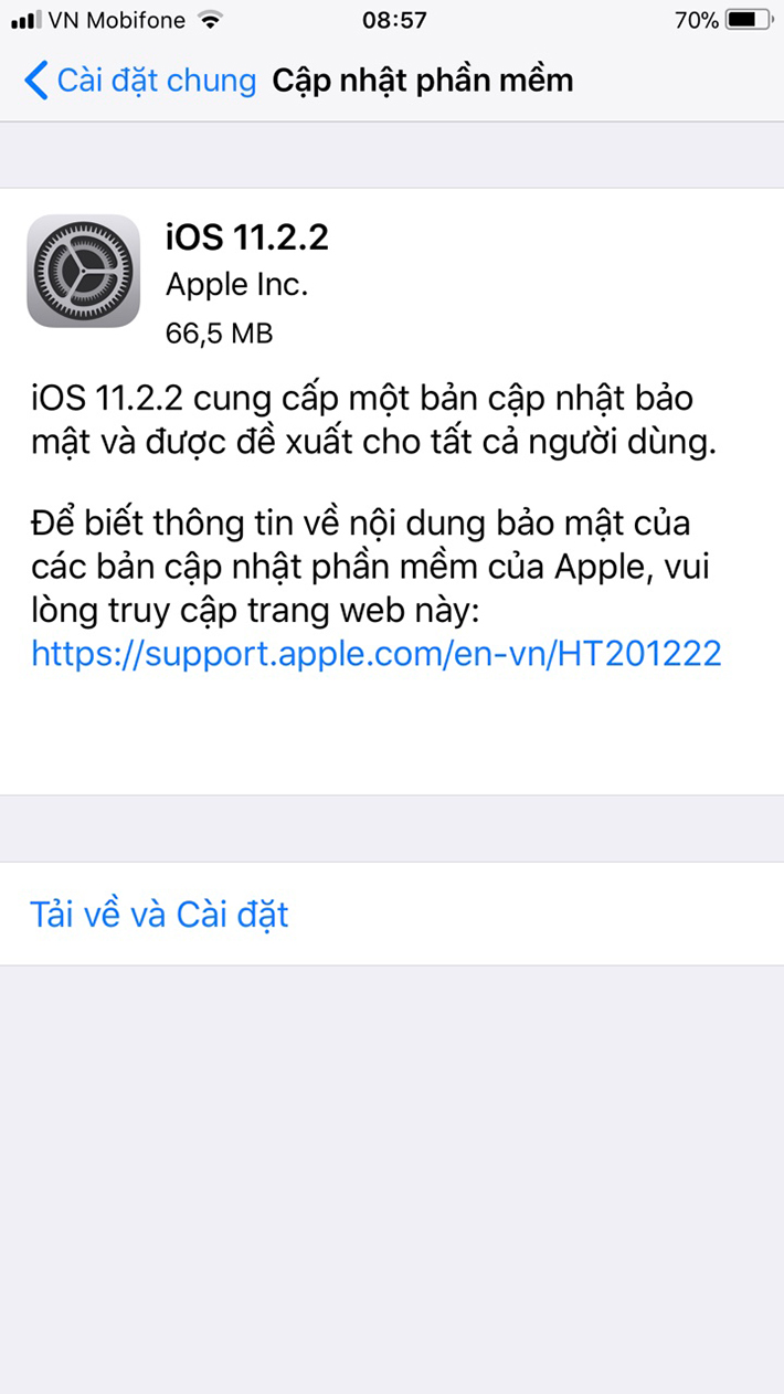 Apple vừa cập nhật iOS 11.2.2 để tiếp tục vá lỗ hổng bảo mật 3